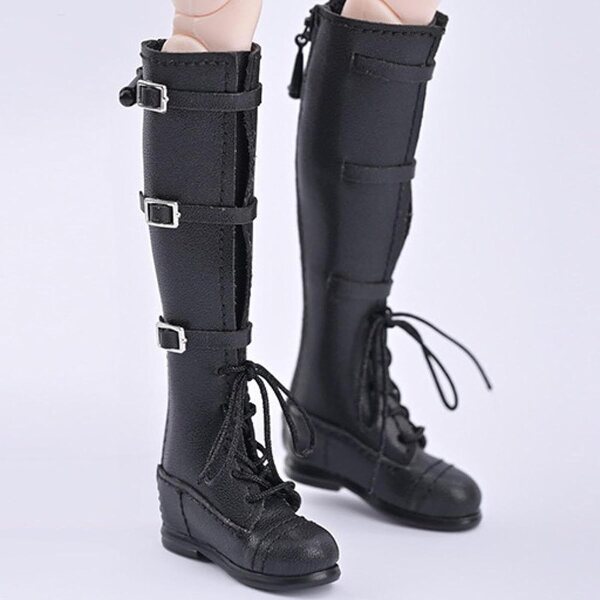 Stiefel im Maßstab 1:6 für weibliche 12-Zoll-Actionfiguren, Schwarz, TTETTZ