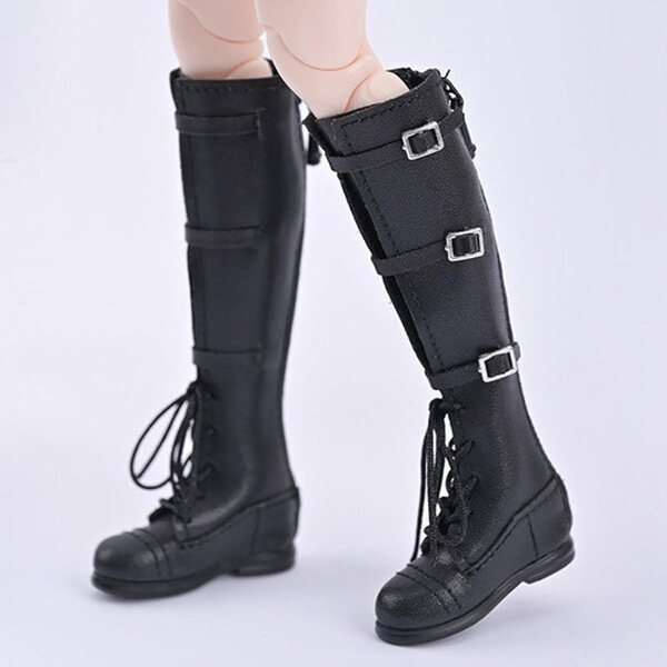 Stiefel im Maßstab 1:6 für weibliche 12-Zoll-Actionfiguren, Schwarz, TTETTZ