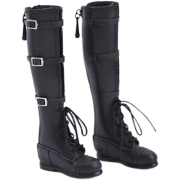 Stiefel im Maßstab 1:6 für weibliche 12-Zoll-Actionfiguren, Schwarz, TTETTZ