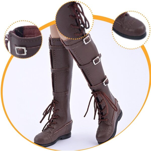Braune Schuhe und Stiefel für 1/6 Puppen – 12 Zoll weibliche Figuren