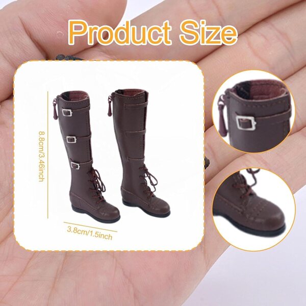 Braune Schuhe und Stiefel für 1/6 Puppen – 12 Zoll weibliche Figuren