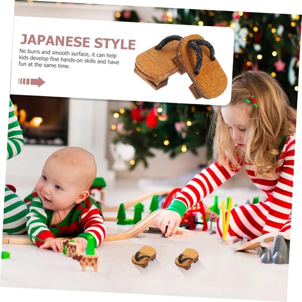 Mini Scarpe in Legno per Bambole BJD - Decorazioni Artigianali per Mini Case e Feste