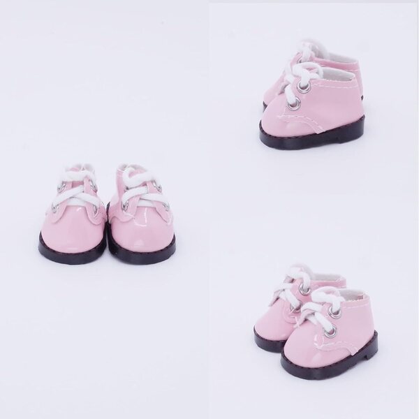 Etistta 17 cm Puppenschuhe – Rosa bunte Lederstiefel
