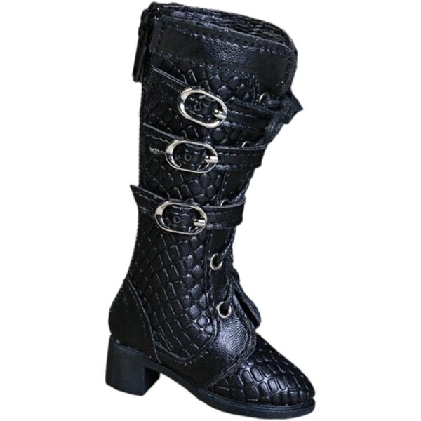 Scarpe BJD 1/4 Punta Punta Tacco Alto Nero in PU Eleganti per Bambole 18 Pollici