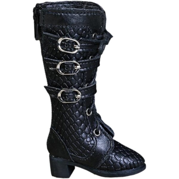 Scarpe BJD 1/4 Punta Punta Tacco Alto Nero in PU Eleganti per Bambole 18 Pollici