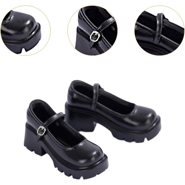 Jojomis PVC 1/6 Puppenschuhe, 4 cm Miniatur-Frauenschuhe