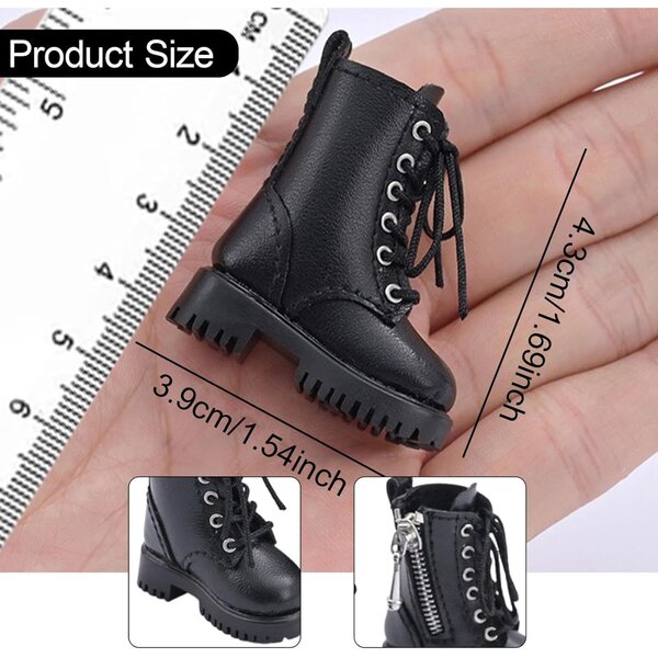 1:6 Puppenstiefel mit dickem Absatz, 30,5 cm großes Zubehör für weibliche Actionfiguren