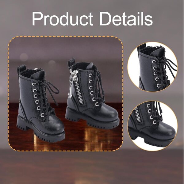 1:6 Puppenstiefel mit dickem Absatz, 30,5 cm großes Zubehör für weibliche Actionfiguren