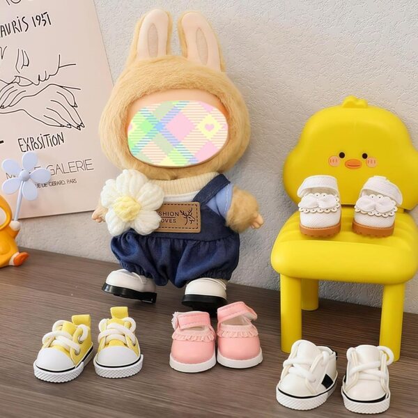 Kawaii Spitzenschuhe für 15–17 cm große Puppen, weiße Modeaccessoires YEHOOM
