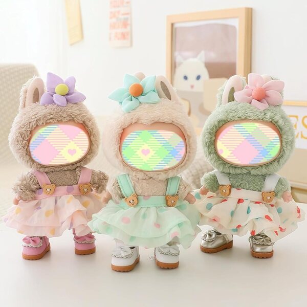 Kawaii Spitzenschuhe für 15–17 cm große Puppen, weiße Modeaccessoires YEHOOM