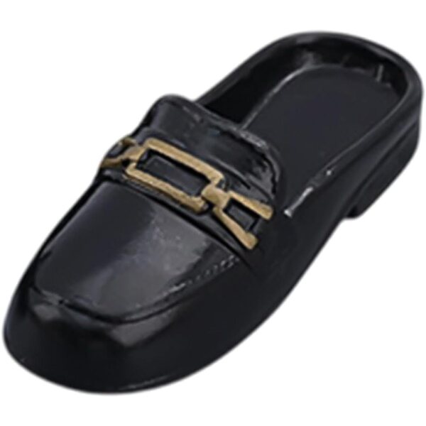 1/6 schwarze Pantoletten-Schuhe für 12-Zoll-Puppen – Hellery Action-Figuren-Zubehör