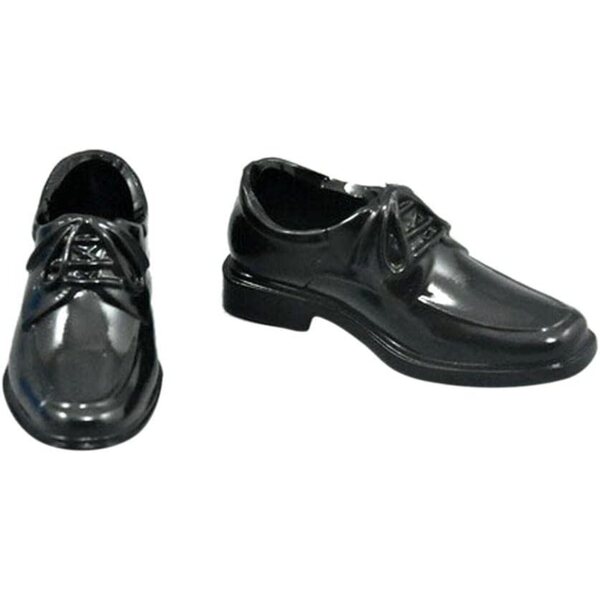1/6 schwarze Schnürschuhe für männliche Actionfiguren 30,5 cm, Sohle 5 cm