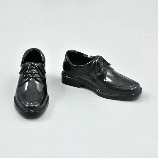 1/6 schwarze Schnürschuhe für männliche Actionfiguren 30,5 cm, Sohle 5 cm