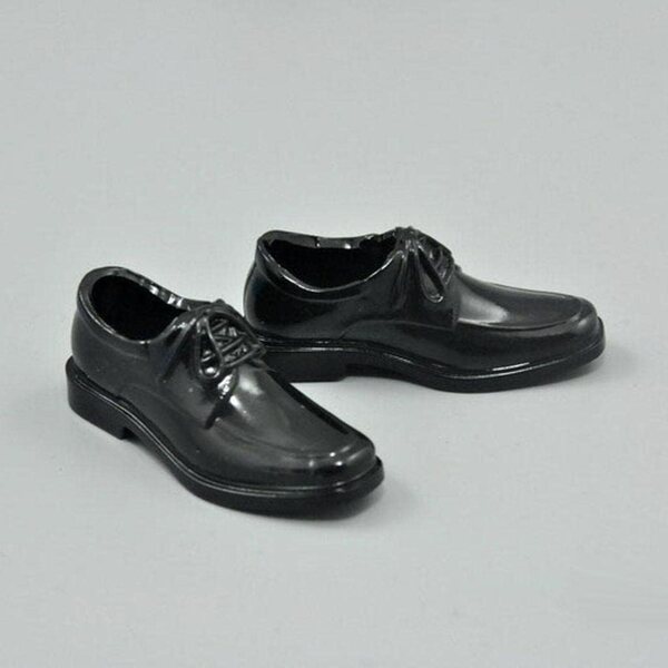1/6 schwarze Schnürschuhe für männliche Actionfiguren 30,5 cm, Sohle 5 cm