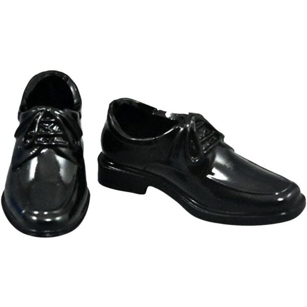 1/6 schwarze Schnürschuhe für männliche Actionfiguren 30,5 cm, Sohle 5 cm