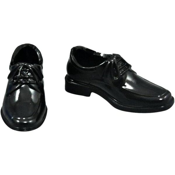 1/6 schwarze Schnürschuhe für männliche Actionfiguren 30,5 cm, Sohle 5 cm