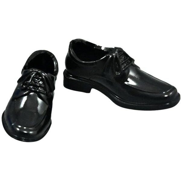 1/6 schwarze Schnürschuhe für männliche Actionfiguren 30,5 cm, Sohle 5 cm