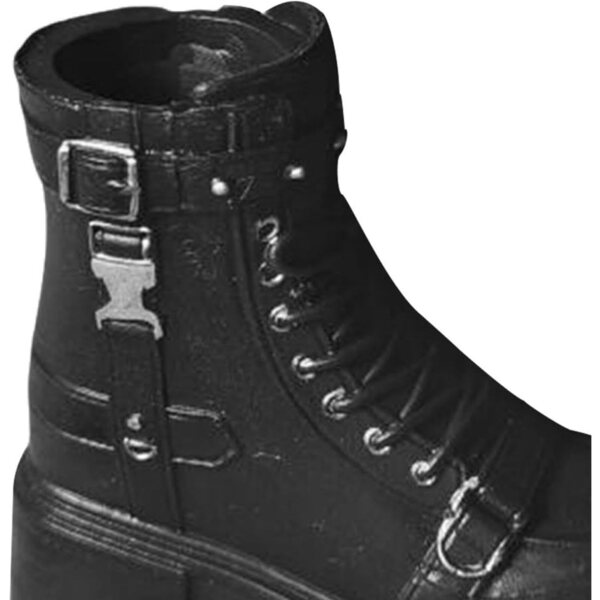 1/6 Schwarze Stiefel für weibliche Actionfiguren – Nietenschuhe für 12-Zoll-Puppen