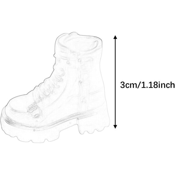 Schwarze Miniatur-Arbeitsstiefel für Puppen im Maßstab 1:12 – Cosplay-Zubehör