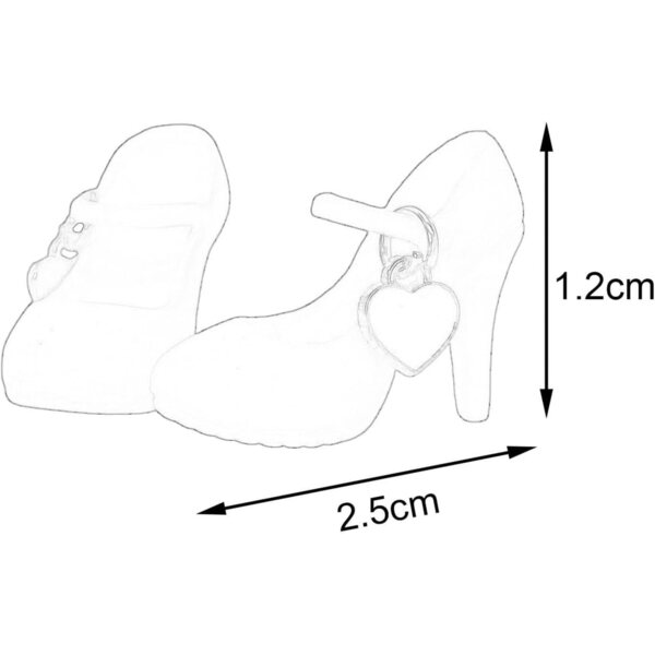 1/6 Miniaturschuhe mit hohen Absätzen für 12-Zoll-Puppen – Folpus-Paar