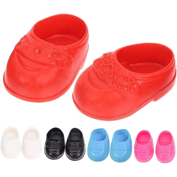 Vaguelly 5 Paar Miniaturschuhe für Puppenhäuser, realistische Accessoires aus Kunststoff