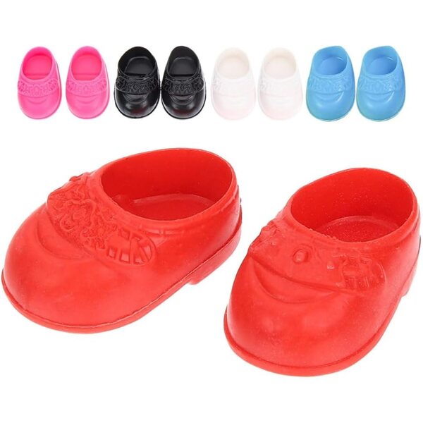 Vaguelly 5 Paar Miniaturschuhe für Puppenhäuser, realistische Accessoires aus Kunststoff