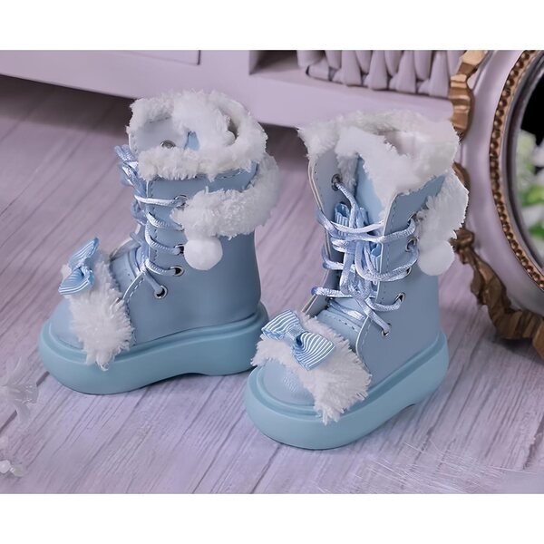 Handgefertigte 1/4-BJD-Schuhe, modische kurze Stiefel für BJD-Puppen, Schwarz