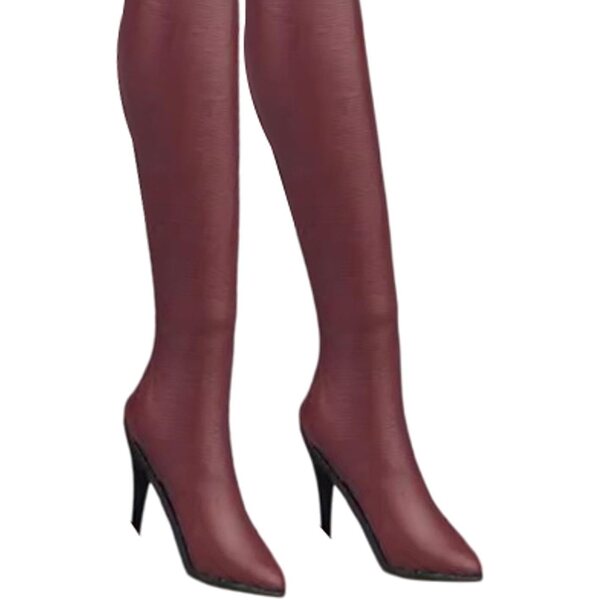 Rote hohe Stiefel für 12" Harilla 1:6 Puppen – Stilvolle und langlebige Absätze