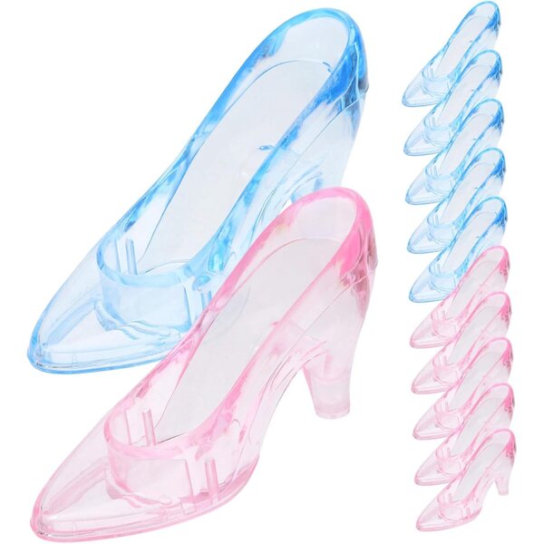 PRETYZOOM Mini Scarpe da Principessa in Plastica per Decorazioni Natalizie e Feste