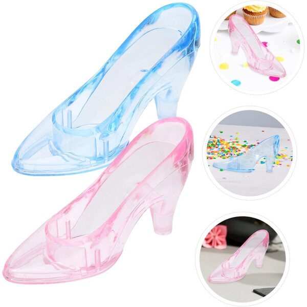 PRETYZOOM Mini Scarpe da Principessa in Plastica per Decorazioni Natalizie e Feste