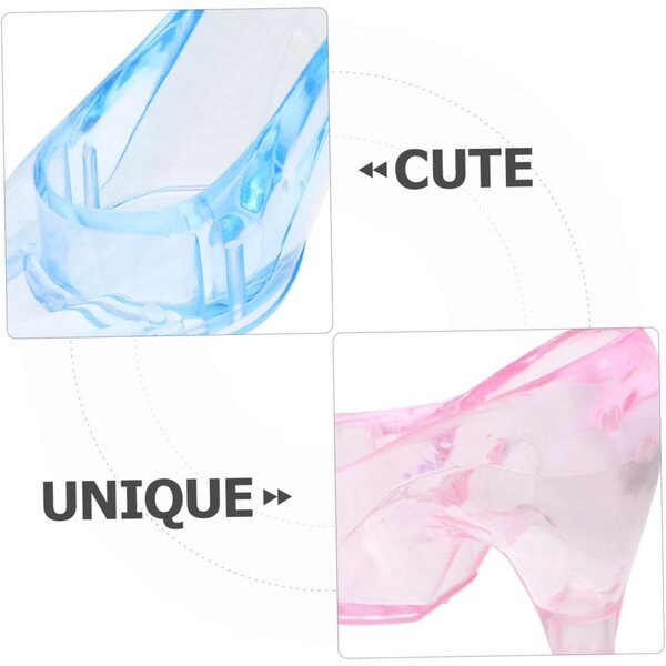 PRETYZOOM Mini Scarpe da Principessa in Plastica per Decorazioni Natalizie e Feste