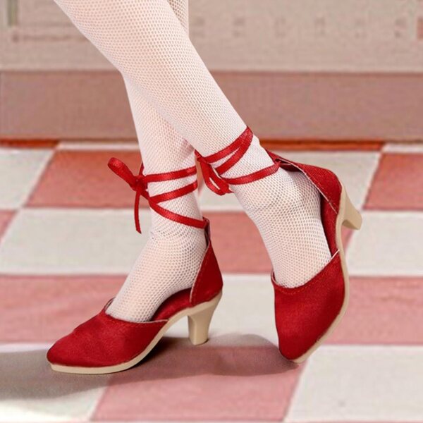 Qianly Scarpe con Tacco Alto in Scala 1:4 per Bambole Femminili Collezionabili