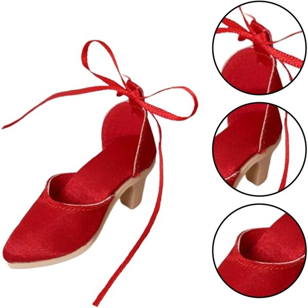 Qianly Scarpe con Tacco Alto in Scala 1:4 per Bambole Femminili Collezionabili