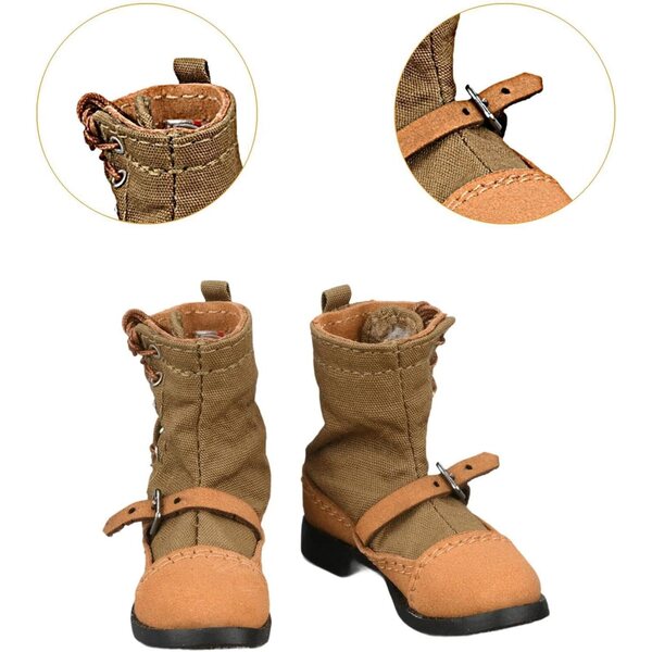 Dekorative PU-Lederstiefel für 1/6 Puppen – Zubehör für Sammelfiguren