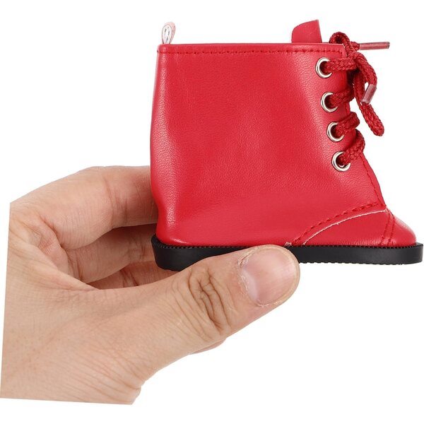 Stivali rossi in PU per bambole da 45 cm - Scarpe alla moda e dettagli realistici