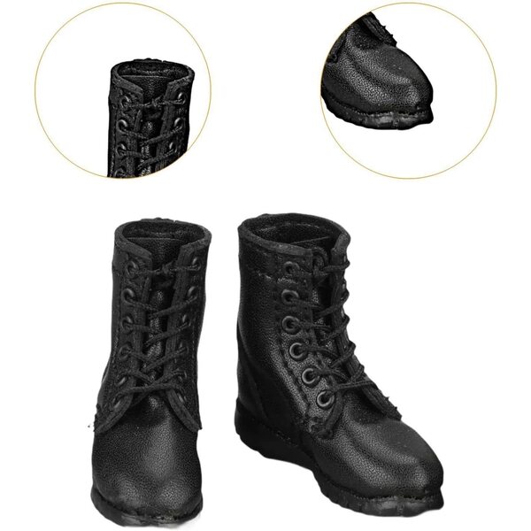 Harilla 1/6 Miniaturstiefel für 12'' Actionfiguren Freizeitstiefel mit Schnürsenkeln