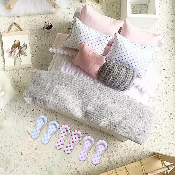 Ciabattine estive miniatura per casa delle bambole – 3 paia di sandali realistici Decorativi