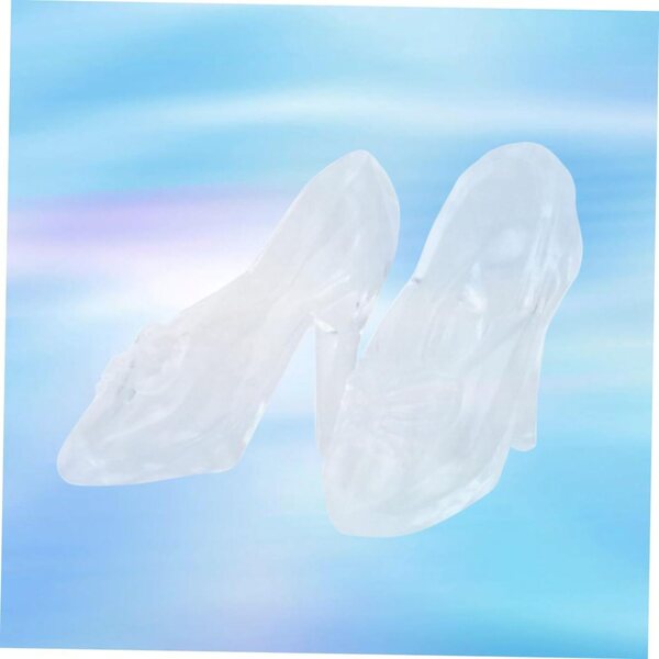 TOPBATHY 6 Mini-Slipper aus transparentem Vinyl mit hohem Absatz für Partys und Gastgeschenke