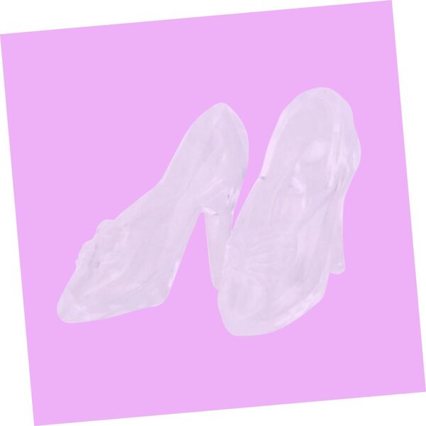 TOPBATHY 6 Mini-Slipper aus transparentem Vinyl mit hohem Absatz für Partys und Gastgeschenke