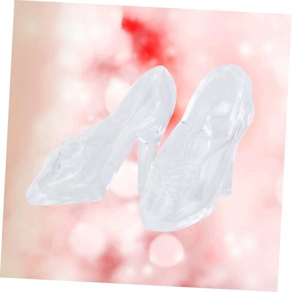 TOPBATHY 6 Mini-Slipper aus transparentem Vinyl mit hohem Absatz für Partys und Gastgeschenke