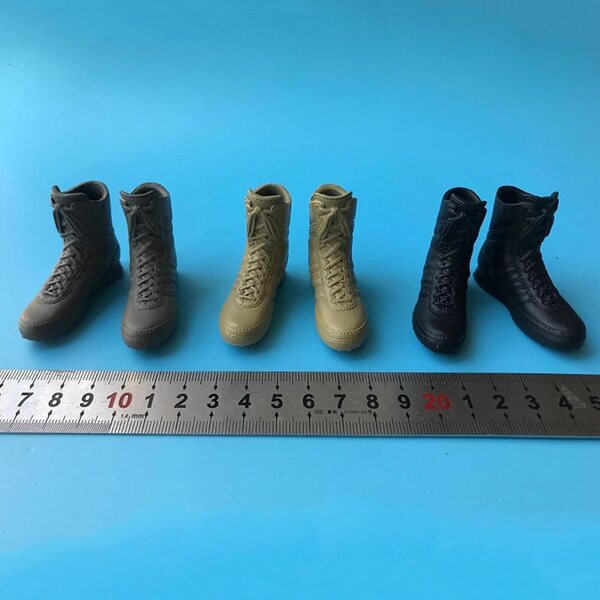 Gelbe Miniaturstiefel für männliche Actionfiguren im Maßstab 1:6 – EHJRE