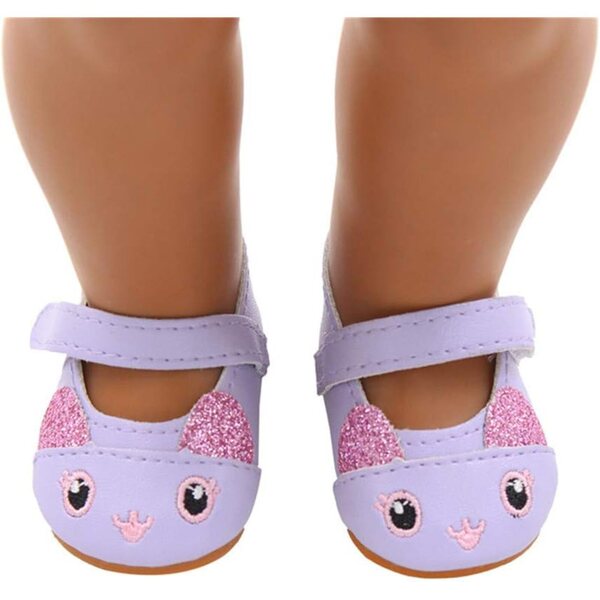 Flache Schuhe mit Hasenohren für 46 cm große Puppen, Uteruik-Freizeitaccessoire