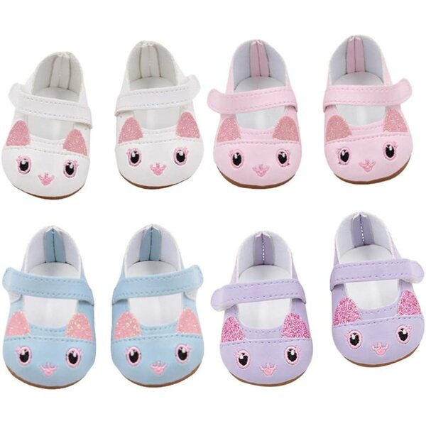 Flache Schuhe mit Hasenohren für 46 cm große Puppen, Uteruik-Freizeitaccessoire