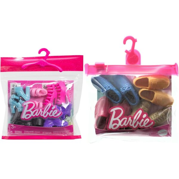 Barbie & Ken Accessori Scarpe Bambola 2 Confezioni - 18 Paia Moda Bambini 3+