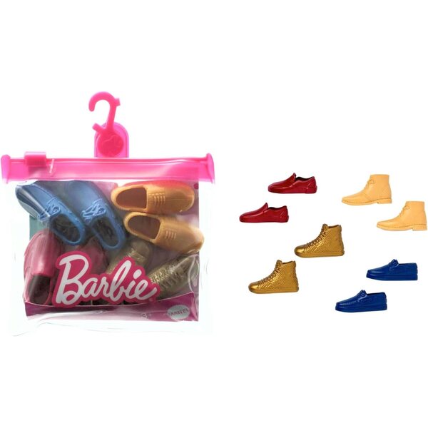 Barbie & Ken Accessori Scarpe Bambola 2 Confezioni - 18 Paia Moda Bambini 3+