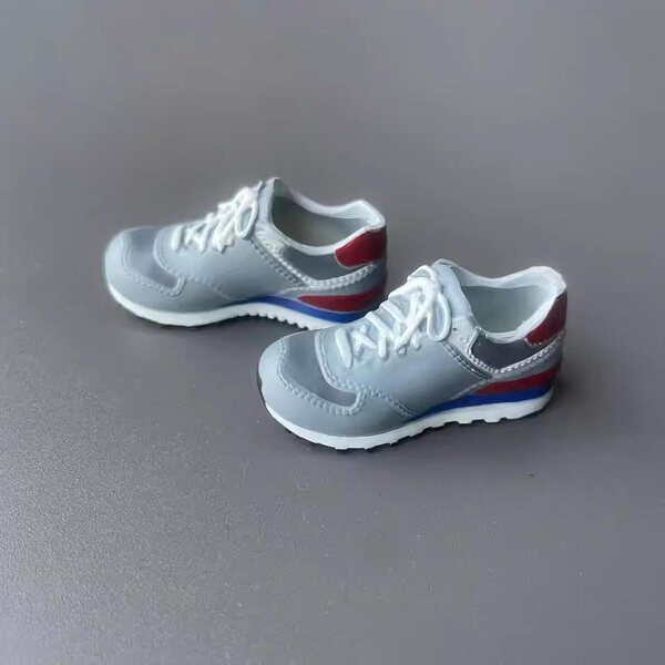 Sharplace Shoes Sneakers Miniatur 1/6 aus PVC, bequem und lässig im Retro-Stil, Grau
