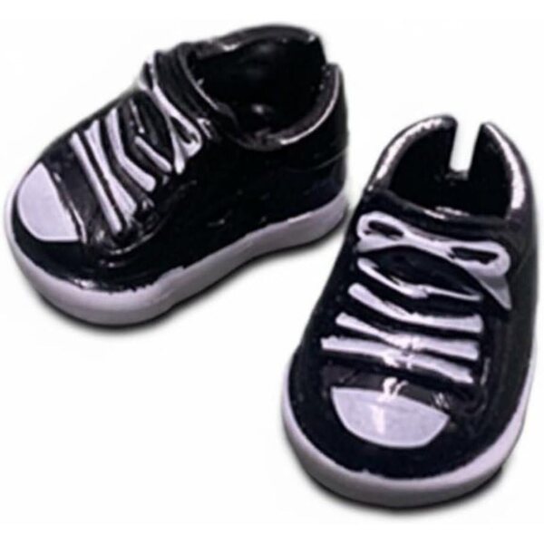 Qianly Scarpe Bambola OB11 in PVC, Stili Multipli, Facili da Indossare, Nero