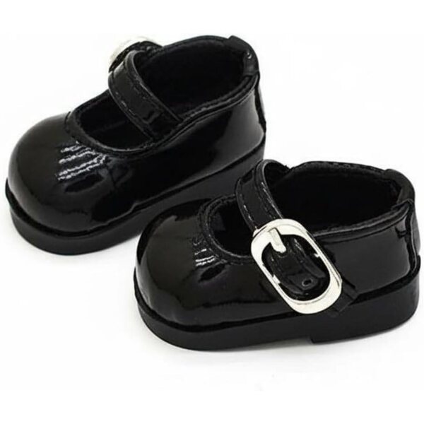 Scarpe per Bambole BJD 1/6 da 30 cm con Cinturino e Fibbia - Design Realistico Nero