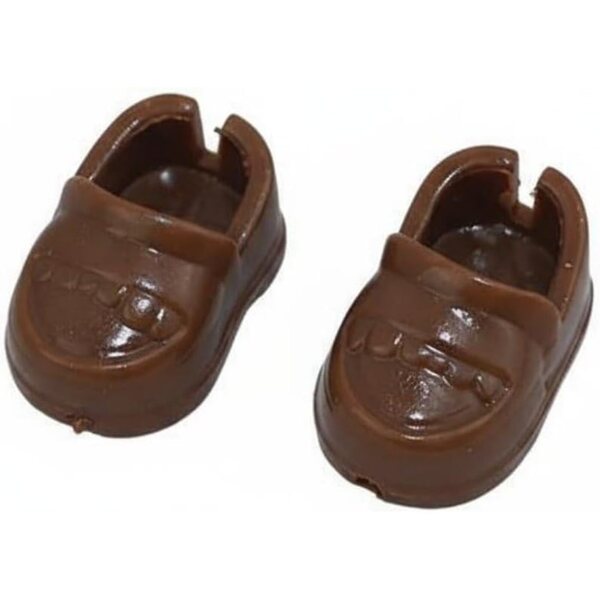 1/12 BJD Puppenschuhe, brauner Kunststoff, einheitlicher Stil, einfach zu tragen