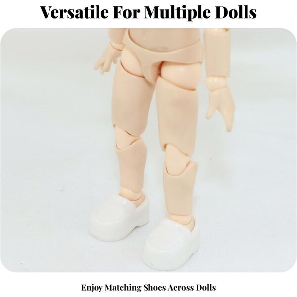1/12 BJD Puppenschuhe, brauner Kunststoff, einheitlicher Stil, einfach zu tragen